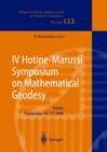 IV Hotine-Marussi Symposium on Mathematical Geodesy - Book