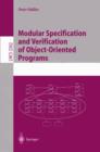 Modular Specification and Verification of Object-Oriented Programs - Book