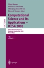 Computational Science and Its Applications - ICCSA 2003 : International Conference, Montreal, Canada, May 18-21, 2003, Proceedings, Part II - eBook