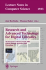 Research and Advanced Technology for Digital Libraries : 4th European Conference, ECDL 2000, Lisbon, Portugal, September 18-20, 2000 Proceedings - eBook