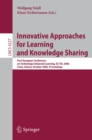 Innovative Approaches for Learning and Knowledge Sharing : First European Conference on Technology Enhanced Learning, EC-TEL 2006, Crete, Greece, October 1-4, 2006, Proceedings - eBook