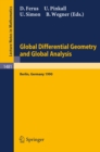 Global Differential Geometry and Global Analysis : Proceedings of a Conference held in Berlin, 15-20 June, 1990 - eBook