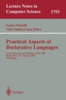Practical Aspects of Declarative Languages : Second International Workshop, PADL 2000 Boston, MA, USA, January 17-18, 2000. Proceedings - eBook