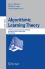 Algorithmic Learning Theory : 17th International Conference, ALT 2006, Barcelona, Spain, October 7-10, 2006, Proceedings - Book