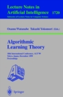 Algorithmic Learning Theory : 10th International Conference, ALT '99 Tokyo, Japan, December 6-8, 1999 Proceedings - eBook