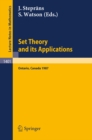 Set Theory and its Applications : Proceedings of a Conference held at York University, Ontario, Canada, Aug. 10-21, 1987 - eBook