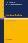 Functional Analysis : Proceedings of the Seminar at the University of Texas at Austin 1987 - 89 - eBook