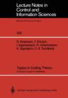 Topics in Coding Theory : In honour of Lars H. Zetterberg - Book
