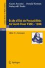 Ecole d'Ete de Probabilites de Saint-Flour XVIII - 1988 - Book