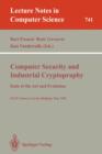 Computer Security and Industrial Cryptography : State of the Art and Evolution. ESAT Course, Leuven, Belgium, May 21-23, 1991 - Book