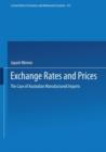 Exchange Rates and Prices : The Case of Australian Manufactured Imports - Book