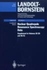 Nuclear Quadrupole Resonance Spectroscopy Data : Supplement to III/20, III/31 - Book