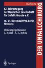 61. Jahrestagung Der Deutschen Gesellschaft Feur Unfallchirurgie e.V - Book