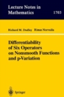 Differentiability of Six Operators on Nonsmooth Functions and p-Variation - Book
