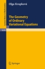 The Geometry of Ordinary Variational Equations - eBook