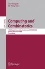 Computing and Combinatorics : 14th International Conference, COCOON 2008 Dalian, China, June 27-29, 2008, Proceedings - Book
