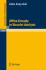 Affine Density in Wavelet Analysis - eBook