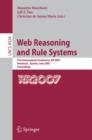 Web Reasoning and Rule Systems : First International Conference, RR 2007, Innsbruck, Austria, June 7-8, 2007, Proceedings - Book