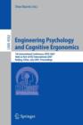 Engineering Psychology and Cognitive Ergonomics : 7th International Conference, EPCE 2007, Held as Part of HCI International 2007, Beijing, China, July 22-27, 2007, Proceedings - Book