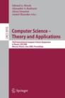 Computer Science - Theory and Applications : Third International Computer Science Symposium in Russia, CSR 2008, Moscow, Russia, June 7-12, 2008, Proceedings - Book