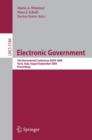 Electronic Government : 7th International Conference, EGOV 2008, Torino, Italy, August 31 - September 5, 2008, Proceedings - Book