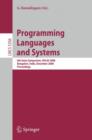 Programming Languages and Systems : 6th Asian Symposium, APLAS 2008, Bangalore, India, December 9-11, 2008, Proceedings - Book