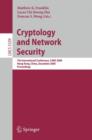 Cryptology and Network Security : 7th International Conference, CANS 2008, Hong-Kong, China, December 2-4, 2008. Proceedings - Book