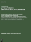 Literatur zur deutschsprachigen Presse, Band 13, 136876-149882. Biographische Literatur. Mi - Sc - Book
