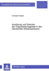 Ausuebung und Grenzen der Organisationsgewalt in den Gemeinden Niedersachsens - Book