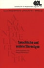 Sprachliche Und Soziale Stereotype - Book