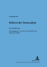 Stilistische Textanalyse : Eine Einfuehrung - Book