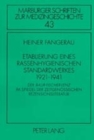 Etablierung eines rassenhygienischen Standardwerkes 1921-1941 : Der "Baur-Fischer-Lenz" im Spiegel der zeitgenoessischen Rezensionsliteratur - Book