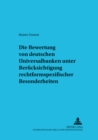 Die Bewertung Von Deutschen Universalbanken Unter Beruecksichtigung Rechtsformspezifischer Besonderheiten - Book