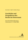 Geschichte Und Perspektiven Des Rechts Im Ostseeraum : Erster Rechtshistorikertag Im Ostseeraum 8.-12. Maerz 2000 - Book