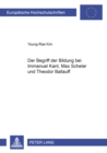 Der Begriff Der Bildung Bei Immanuel Kant, Max Scheler Und Theodor Ballauff - Book