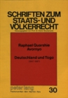 Deutschland Und Togo : 1847-1987 - Book