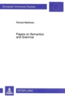 Papers on Semantics and Grammar - Book