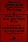 Aspekte der Leistungsfaehigkeit -- Different aspects of performance : Internationales Symposium aus Anla des 60. Geburtstages von Joseph Rutenfranz am 27. und 28. Mai 1988 in Schwerte - Book