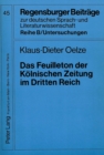Das Feuilleton der Koelnischen Zeitung im Dritten Reich - Book