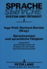 Sprachsystem und sprachliche Taetigkeit : Festschrift zum 65. Geburtstag von Professor Dr. phil. habil. Karl-Ernst Sommerfeldt - Book