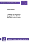 Die Bibel als Grundlage der politischen Theorie des Johannes Althusius - Book