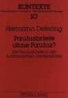 Paulusbriefe ohne Paulus? : Die Paulusbriefe in der hollaendischen Radikalkritik - Book