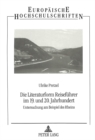 Die Literaturform Reisefuehrer im 19. und 20. Jahrhundert : Untersuchungen am Beispiel des Rheins - Book