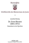 Dr. Ernst Biesten (1884-1953) : Demokrat in Vier Epochen - Book