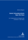 Dmitri Schostakowitschs Oper «Die Nase» : Zur Problematik Der Kategorie Des Grotesken in Der Musik - Book