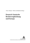 Deutsch-Estnische Rechtsvergleichung Und Europa - Book