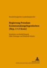 Regierung Potsdam Kommunalangelegenheiten (Rep. 2 A I Kom) : Bearbeitet Von Rudolf Knaack, Falko Neininger Und Elisabeth Schulze (+) - Book