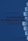 Zur Entwicklung der Namen einer Stadt : Dargestellt am Beispiel der Stadt Guestrow in Mecklenburg-Vorpommern - Book