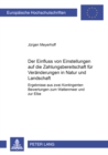 Der Einfluss Von Einstellungen Auf Die Zahlungsbereitschaft Fuer Veraenderungen in Natur Und Landschaft : Ergebnisse Aus Zwei Kontingenten Bewertungen Zum Wattenmeer Und Zur Elbe - Book