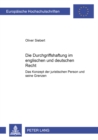 Die Durchgriffshaftung Im Englischen Und Deutschen Recht : Das Konzept Der Juristischen Person Und Seine Grenzen - Book